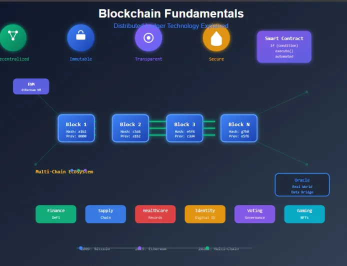 Blockchain Fundamentals: From Bitcoin to Smart Contracts and Beyond